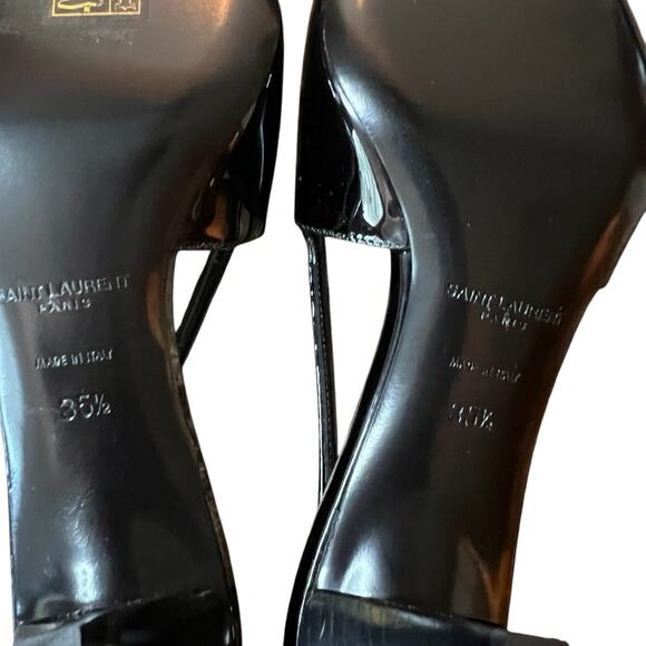 Saint Laurent Tom Slingback Pump 60 Black Patent Leather  NEW EU 35.5 US 5.5 - Picture 14 of 16
